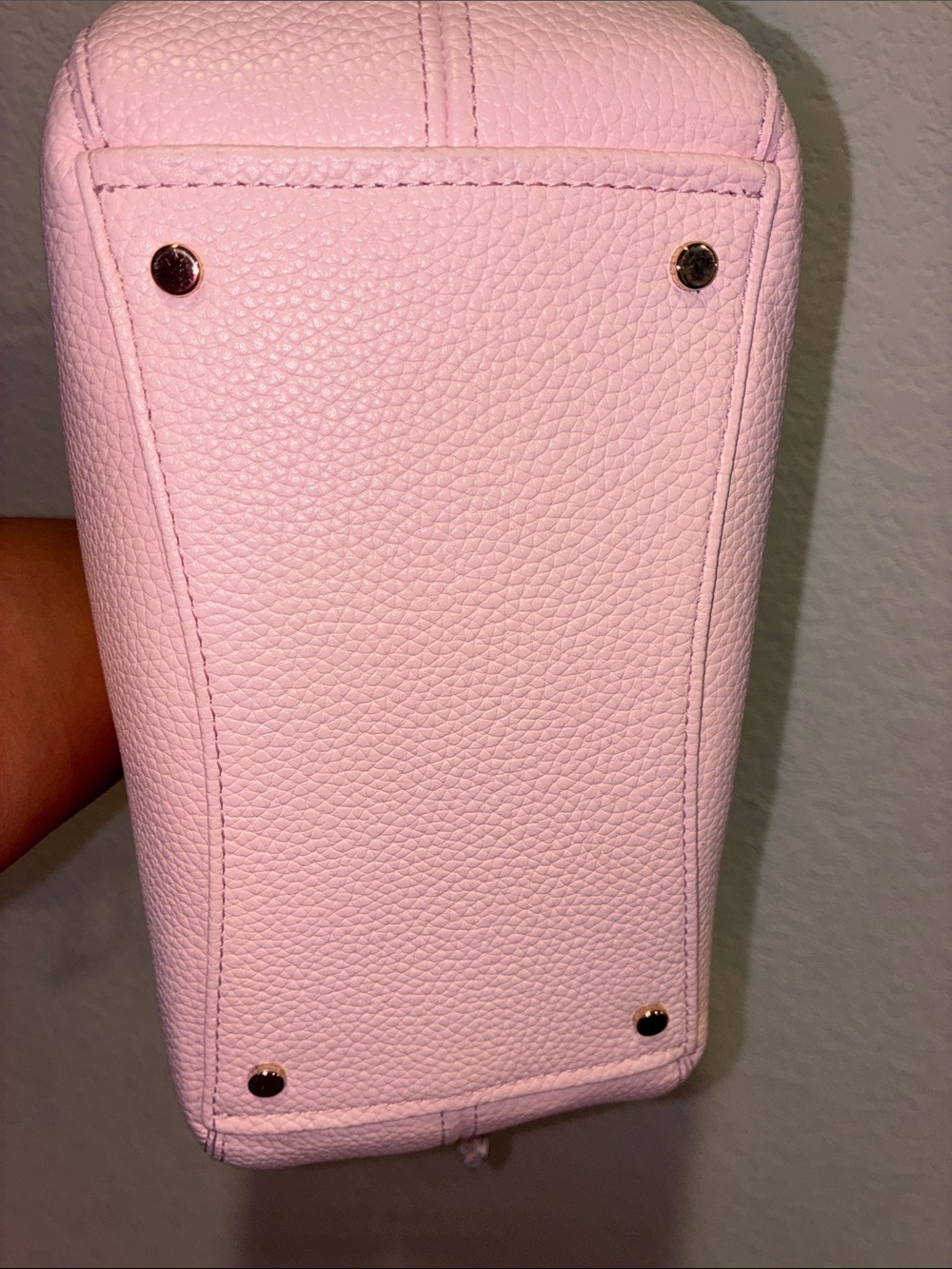kate spade Pebbled Leather Satchel in Light Pink with Snakeskin-Trim Handles - Picture 2 of 11